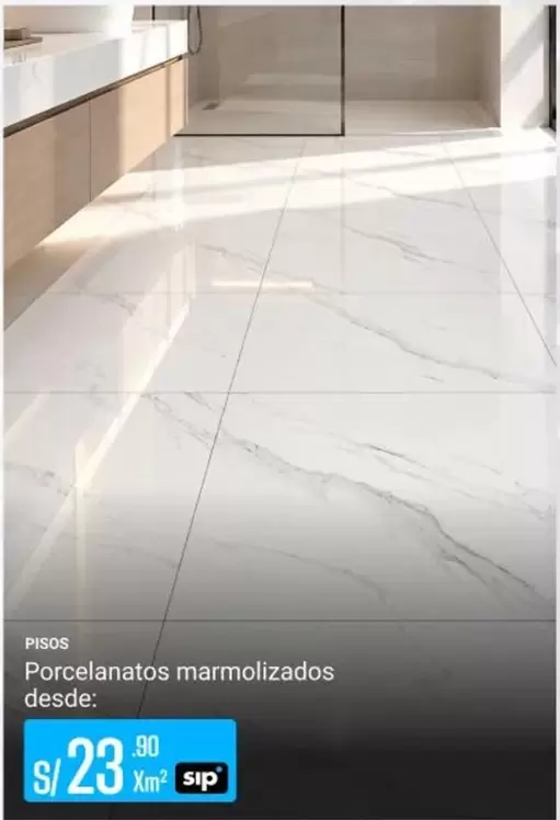 Porcelanatos marmolizados