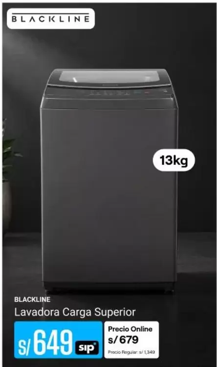 Blackline - Lavadora Carga Superior
