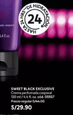 Exclusive - SWEET BLACK EXCLUSIVE Crema perfumada corporal 130 ml / 4.4 fl. oz. cód. 05957