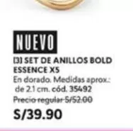 Dorado - [3] SET DE ANILLOS BOLD ESSENCE X5