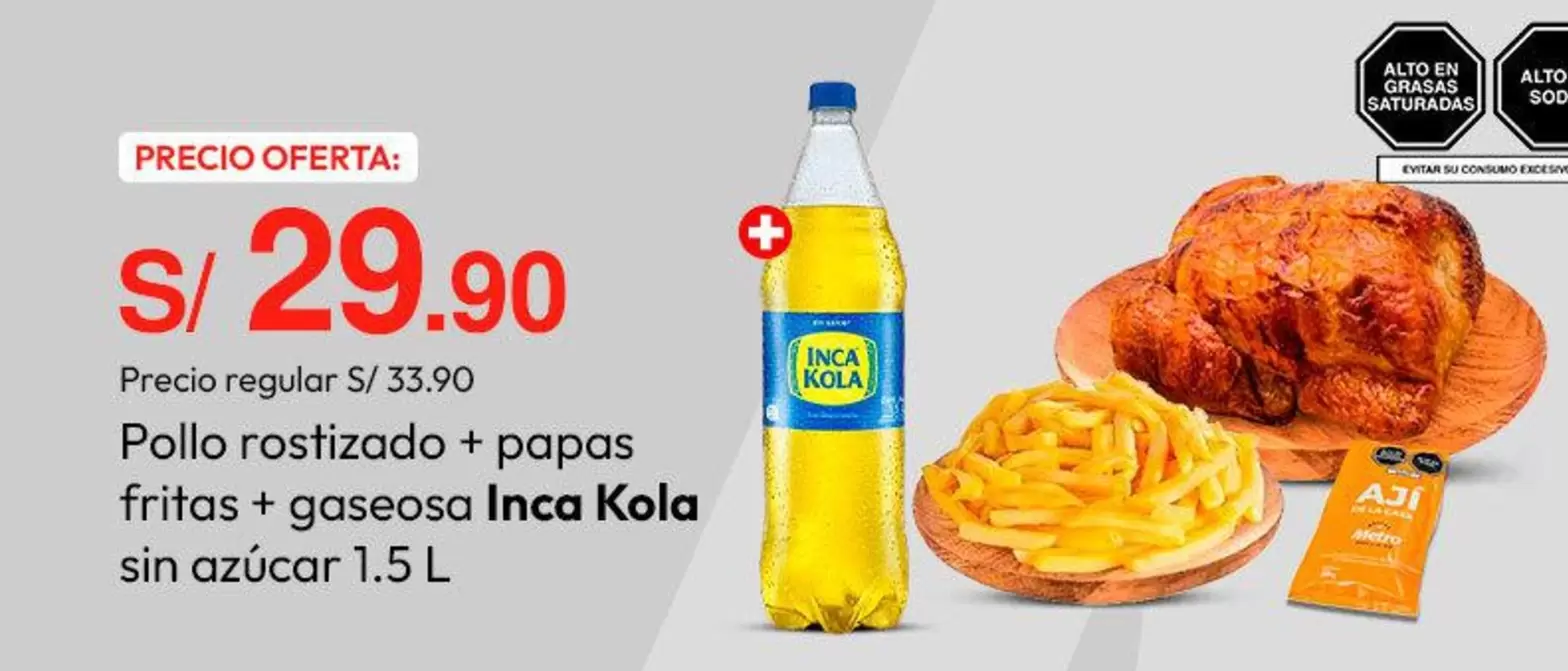 Inca Kola - Pollo rostizado + papas fritas + gaseosa sin azúcar
