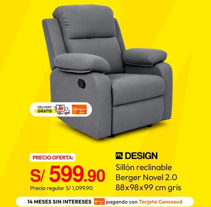 Sillón reclinable Berger Novel 2.0