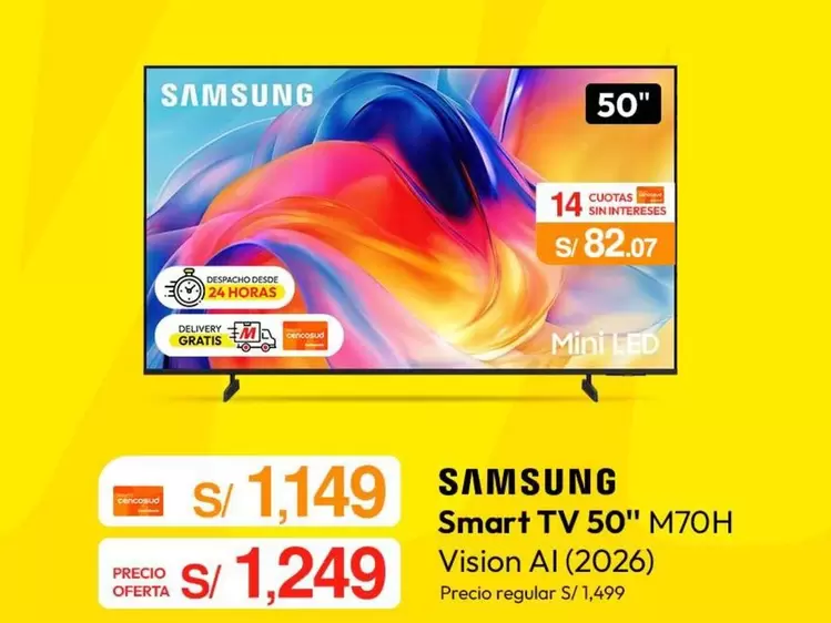 Samsung - Smart TV 50" M70H Vision AI (2026)