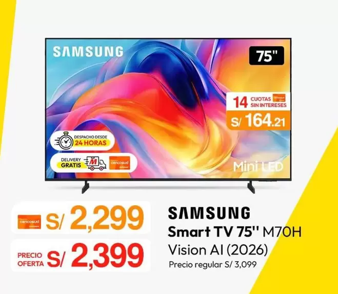 Samsung - Smart TV 75" M70H Vision AI (2026)