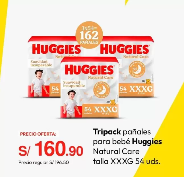 Huggies - pañales Natural Care talla XXXG