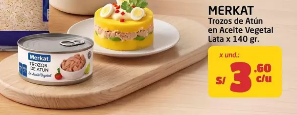 Merkat - Trozo de Atún en Aceite Vegetal Lata