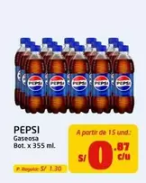 Pepsi - Gaseosa Bot. x 355 ml.
