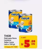 Thor - Paté para Perro Cachorro Sabor Carne Lata