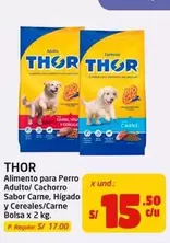 Thor - Alimento para Perro Adulto/ Cachorro Sabor Carne, Higado y Cereales