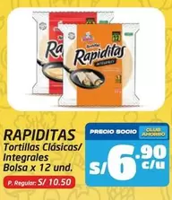 Tortillas Clásicas/Integrales Bolsa x 12 und.