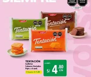 Tentación - Galletas Sabores Variados