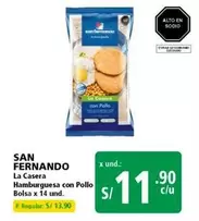 San Fernando - La Casera Hamburguesa con Pollo