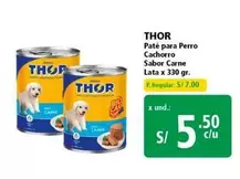 Thor - Paté para Perro Cachorro Sabor Carne Lata