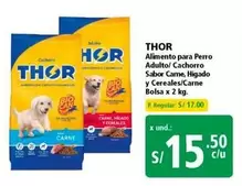Thor - Alimento para Perro Adulto/ Cachorro Sabor Carne, Higado y Cereales