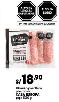 Casa Europa - Chorizo parrillero precocido