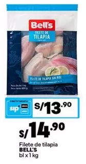 Bell's - Filete de tilapia sin piel
