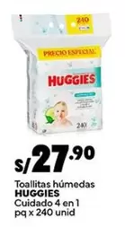 Huggies - Toallitas húmedas Cuidado 4 en 1 pq x 240 unid