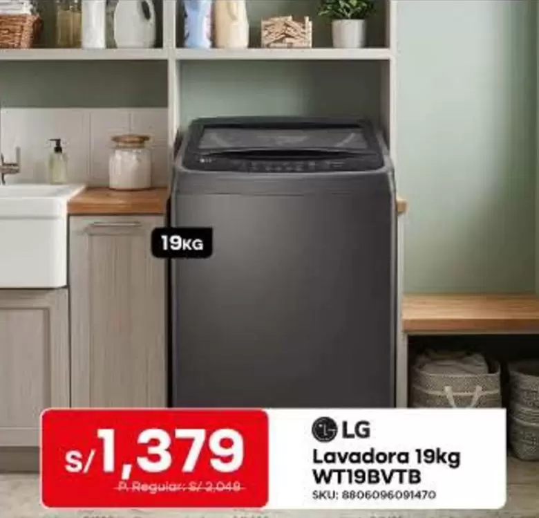 Lg - Lavadora 19kg WT19BVTB