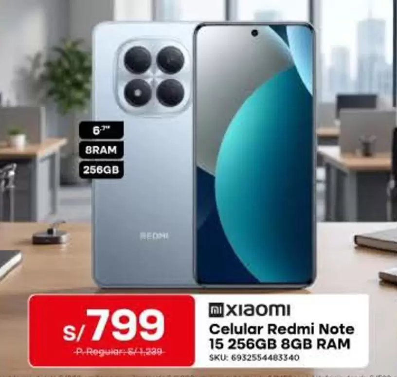 Xiaomi - Celular Redmi Note 15 256GB 8GB RAM