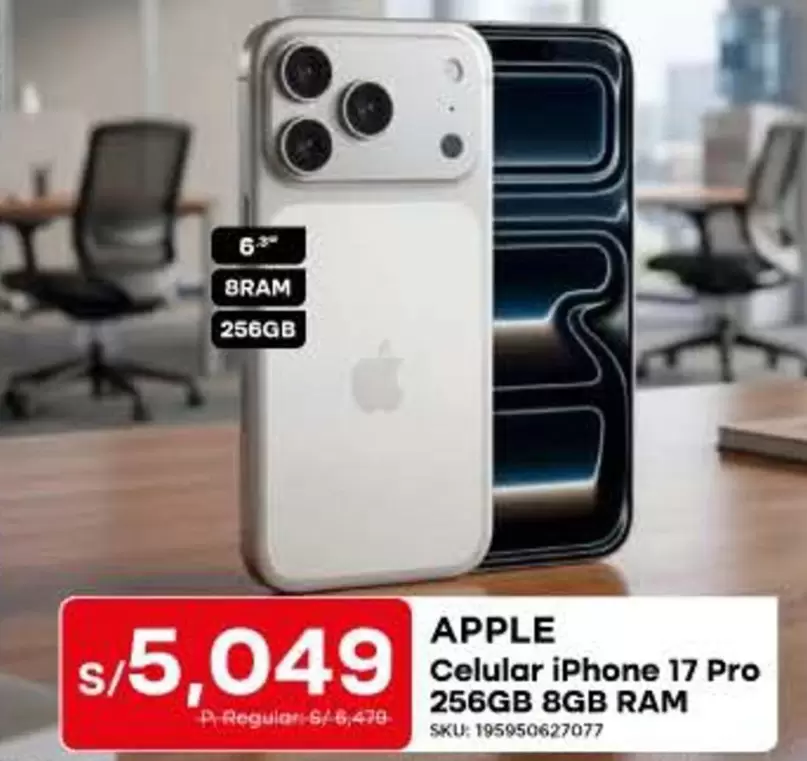 Apple - Celular iPhone 17 Pro 256GB 8GB RAM