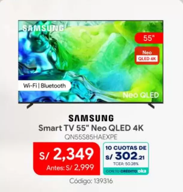 Samsung - Smart TV 55" Neo QLED 4K QN55S85HAEXPE