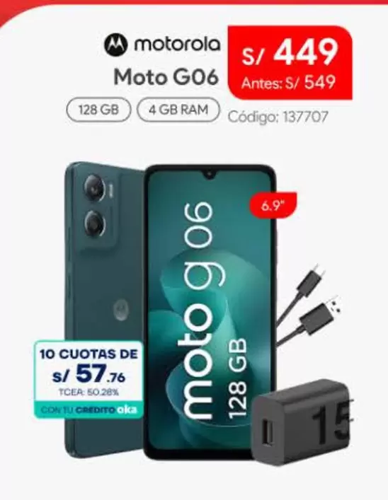 Motorola - Moto G06 128 GB 4 GB RAM