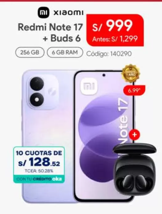 Xiaomi - Redmi Note 17 + Buds 6