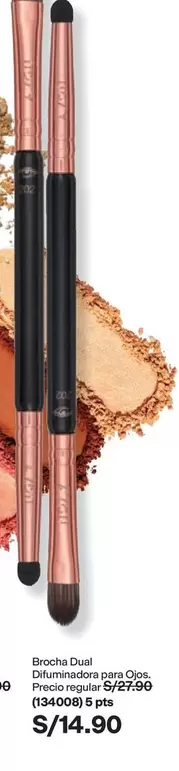 PTS - Brocha Dual Difuminadores para Ojos (304006)