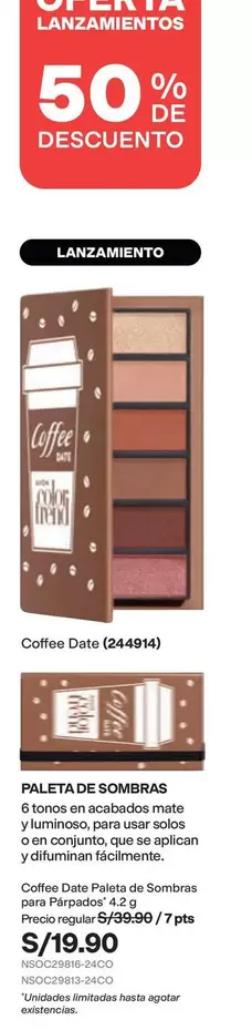 PTS - Coffee Daze Paleta de Sombras