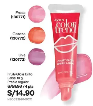 Avon - Fruity Gloss Brillo Labial 10 g
