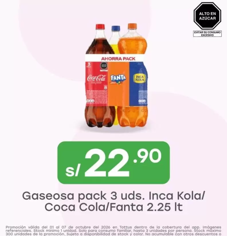 Coca-Cola - Gaseosa pack 3 uds.