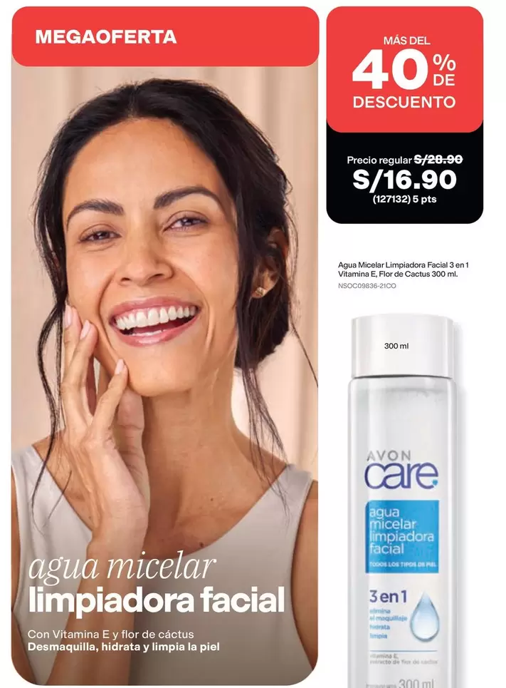 Avon Care - Agua Micelar Limpiadora Facial