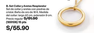 Cristal - Set Collar y Aretes Resplandor (169106)