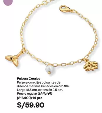 Oro - Pulsera Corales