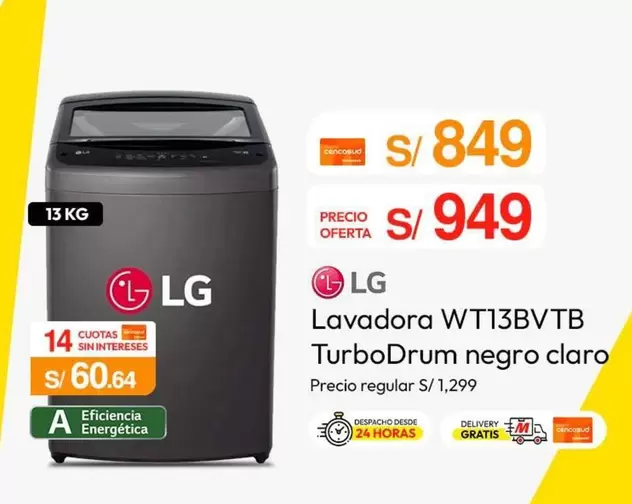 Lg - Lavadora WT13BVTBTurboDrum
