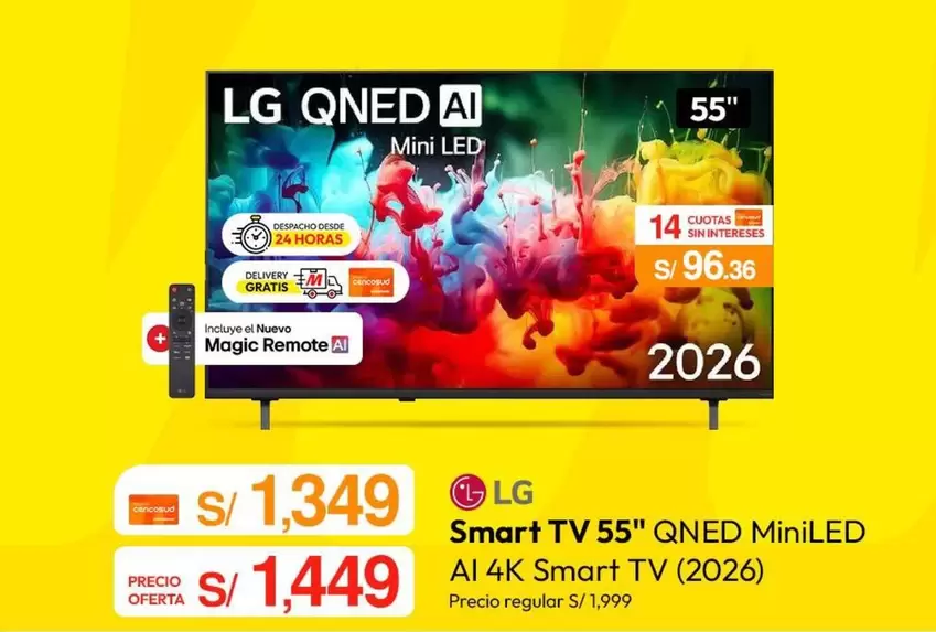 Lg - Smart TV 55" QNED MiniLED AI 4K Smart TV (2026)
