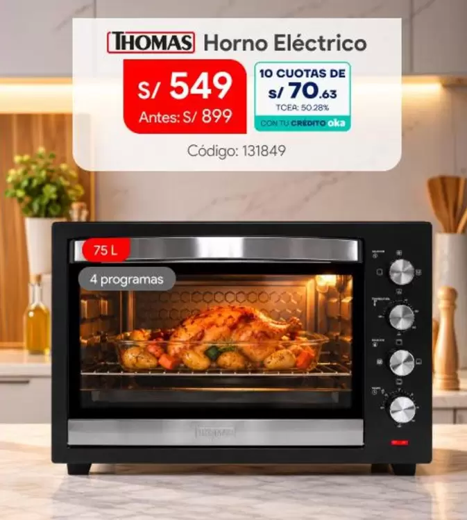 Thomas - Horno Eléctrico