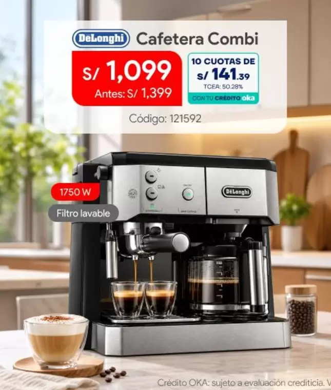 DeLonghi - Cafetera Combi