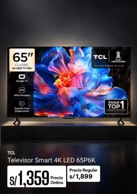 Global - Televisor Smart 4K LED 65P6K