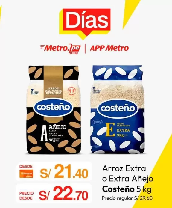 Costeño - Arroz Extra o Extra Añejo
