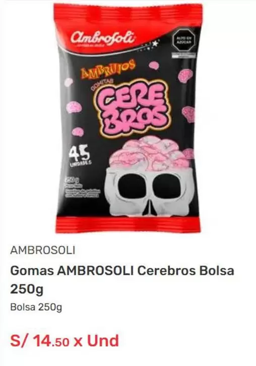 Ambrosoli - Gomas Cerebros Bolsa 250g