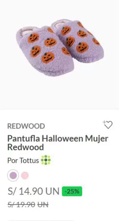 Tottus - Pantufla Halloween Mujer