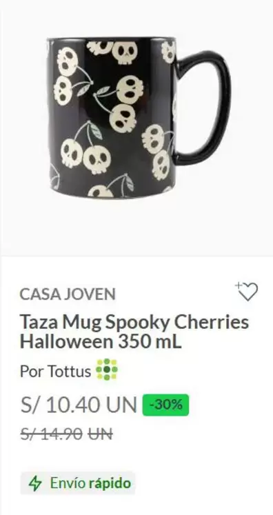 Casa Joven - Taza Mug Spooky Cherries Halloween 350 ml