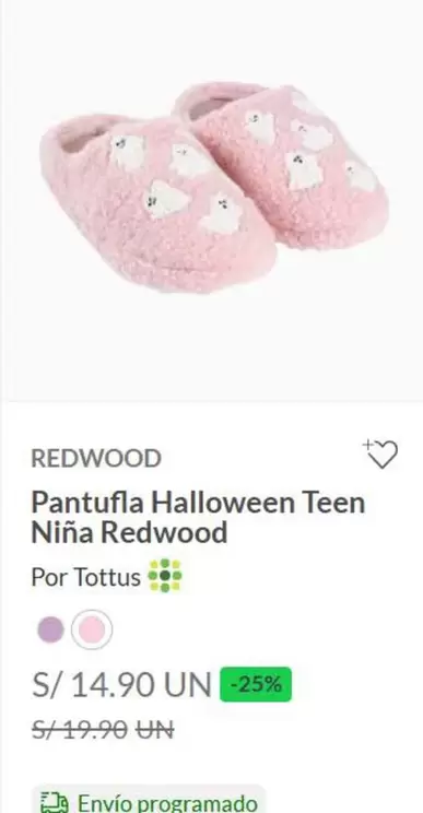 Tottus - Pantufla Halloween Teen Niña