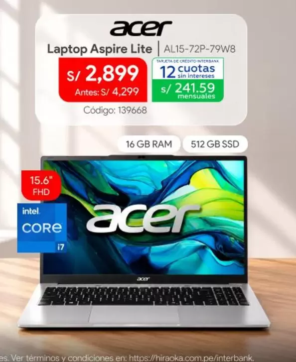 Acer - Laptop Aspire Lite AL15-72P-79W8
