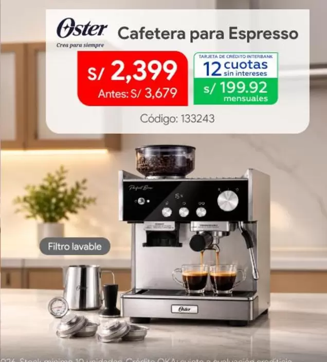 Oster - Cafetera para Espresso
