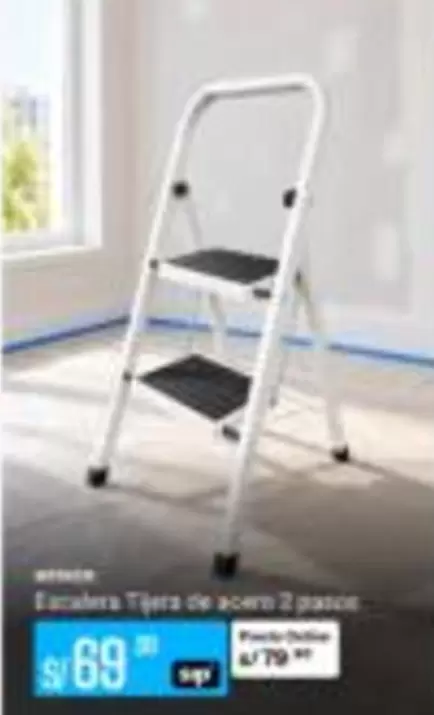 Acer - Escalera Tijera de acero 2 pelda
os