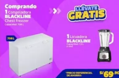 Blackline - 1 Congeladora Chest freezer + 1 Licuadora
