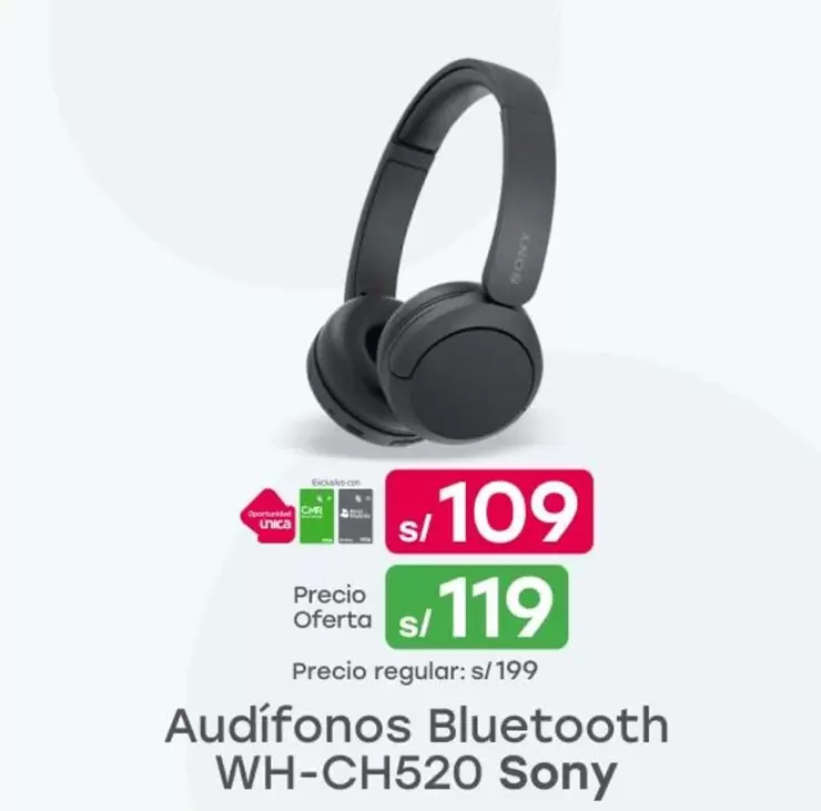 Sony - Audífonos Bluetooth WH-CH520