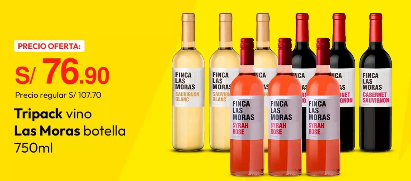 Las Moras - Tripack vino botella
